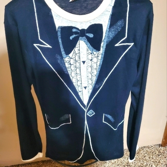 R.R. Ribit Vintage Tuxedo Halloween Costume Sz XL Long Sleeve Pullover Shirt - Picture 1 of 7